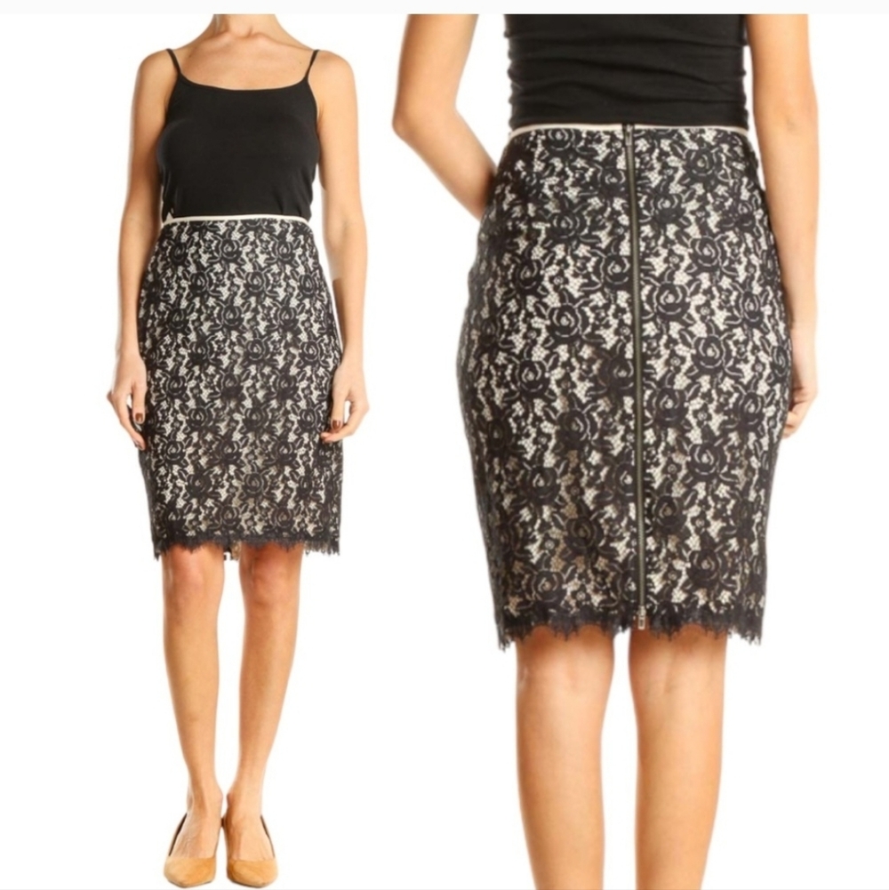 DIANE von FURSTENBERG Scotia Lace Pencil Skirt. Size 2